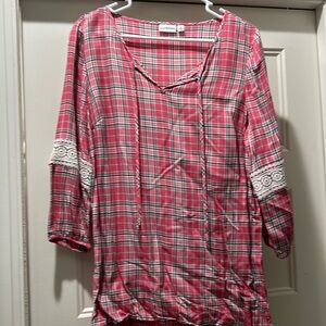 Kim Rogers womens plaid top
